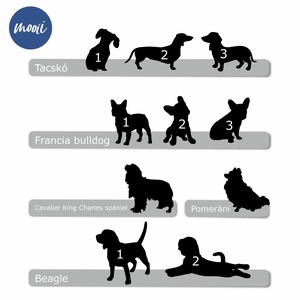 Kutyás matrica autóra - tacskó, francia bulldog, spániel, spic, beagle - otthon & lakás - papír írószer - matrica, matrica csomag - Meska.hu