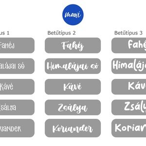 Fűszertartó feliratok a te kamrád szerint - otthon & életmód - papír, írószer - matrica, matrica csomag - Meska.hu