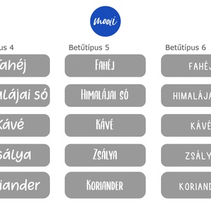Fűszertartó feliratok a te kamrád szerint - otthon & életmód - papír, írószer - matrica, matrica csomag - Meska.hu