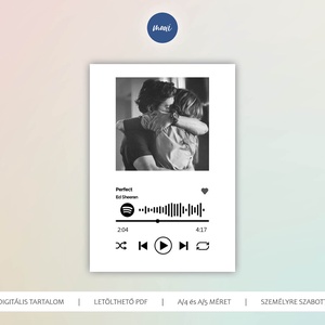 A mi dalunk - poszter, kép a kedvenc dalotok Spotify kódjával, páros ajándék évfordulóra - otthon & életmód - dekoráció - kép & falikép - poszter - Meska.hu
