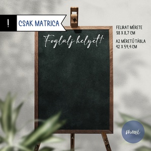 Foglalj helyet! - esküvői ülésrend tábla DIY - matrica, Esküvő, Dekoráció, Tábla & Jelzés, Mindenmás, MESKA