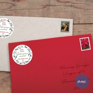 Karácsonyi matrica csomag - feladó címke, családi matrica karácsonyi levelezéshez, Otthon & Életmód, Papír, írószer, Matrica, matrica csomag, Fotó, grafika, rajz, illusztráció, Papírművészet, MESKA