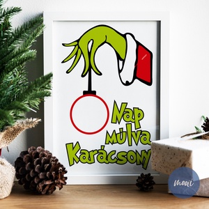 Adventi naptár Grincs módra - kézzel írható adventi naptár - karácsony - adventi díszek - adventi naptár - Meska.hu