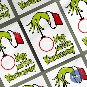 Adventi naptár Grincs módra - kézzel írható adventi naptár - karácsony - adventi díszek - adventi naptár - Meska.hu