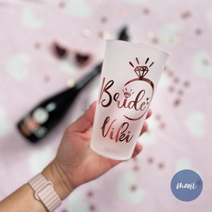 Bride és Bride Squad - lánybúcsús pohár, RE-POHÁR, fesztiválpohár, lánybúcsú partykellék - Meska.hu