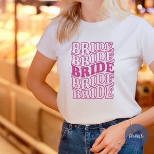 BRIDE és TEAM BRIDE - lánybúcsús póló, egyenpóló, csapatpóló - menyasszony és koszorúslány pólók, Esküvő, Lánybúcsú, Fotó, grafika, rajz, illusztráció, MESKA