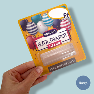 Boldog születésnapot! - sárga lufis kreatív pénzátadó kártya, DIY ablakos vicces pénzátadó, Otthon & Életmód, Papír, írószer, Ajándékozás kellékei, Pénzátadó boríték, Fotó, grafika, rajz, illusztráció, MESKA