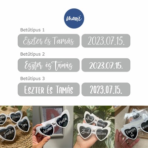 Egyedi napszemüveg MATRICA - esküvő, lánybúcsú, party szemüveghez matrica - esküvő - emlék & ajándék - vendégkönyv - Meska.hu