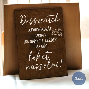 Lakodalmas tábla - A4 méretű rétegelt lemez tábla - desszert asztalra, Esküvő, Dekoráció, Tábla & Jelzés, Mindenmás, MESKA