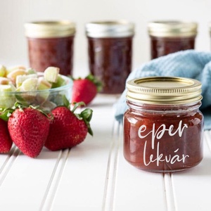 Lekvárcímke - betűkivágással készült öntapadó címke, Otthon & Életmód, Papír, írószer, Matrica, matrica csomag, , MESKA