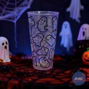 Szellem mintás Halloween-i pohár, partypohár, partykellék  500 ml, Otthon & Életmód, Dekoráció, Halloween, Halloweeni dekoráció, , MESKA
