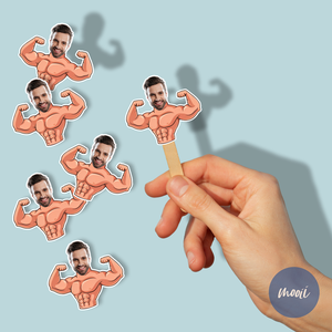 Izmos fickó, kigyúrt vicces bodybuilder, fényképes sütidísz, tortadísz - partikellék lánybúcsúra, szülinapra, Otthon & Életmód, Konyhafelszerelés, tálalás, Sütés, főzés, Sütidísz, Papírművészet, Fotó, grafika, rajz, illusztráció, MESKA