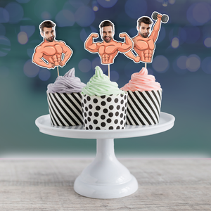 Három féle kigyúrt vicces bodybuilder, fényképes sütidísz, tortadísz - partikellék lánybúcsúra, szülinapra - otthon & életmód - konyhafelszerelés, tálalás - sütés, főzés - sütidísz - Meska.hu