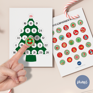 Matricás adventi kalendárium, naptár - Díszítsd fel a fenyőfát!  - karácsony - adventi díszek - adventi naptár - Meska.hu Matricás adventi kalendárium, naptár - Díszítsd fel a fenyőfát!  - karácsony - adventi díszek - adventi naptár - Meska.hu