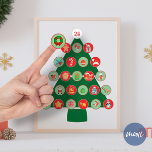 Matricás adventi kalendárium, naptár - Díszítsd fel a fenyőfát!  - Meska.hu