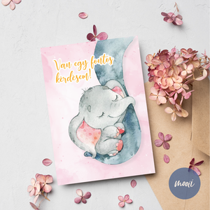 Kreatív keresztszülő felkérő, kaparós sorsjegy kártya A6 méretben RÓZSASZÍN - Meska.hu