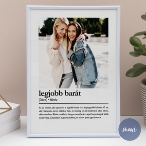 A legjobb barát - névre szóló definíció poszter, fotóval - digitális termék, Otthon & Életmód, Dekoráció, Kép & Falikép, Poszter, Mindenmás, Fotó, grafika, rajz, illusztráció, MESKA