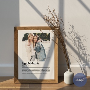 A legjobb barát - névre szóló definíció poszter, fotóval - digitális termék - otthon & életmód - dekoráció - kép & falikép - poszter - Meska.hu