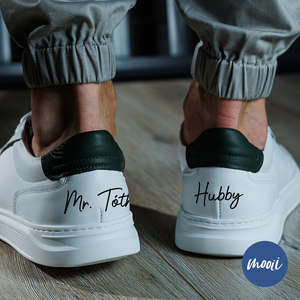 Páros cipőmatrica, esküvői felirat, férj és feleség, fotókellék - esküvő - esküvői szett - Meska.hu