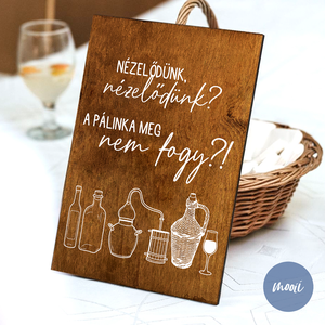 Lakodalmas tábla - A4 méretű rétegelt lemez tábla - Nézelődünk, nézelődünk?..., Esküvő, Dekoráció, Tábla & Jelzés, Mindenmás, MESKA