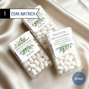 Mentolos cukorkához egyedi matrica, különleges köszönetajándék az esküvőtökre - MATRICA, Esküvő, Emlék & Ajándék, Köszönőajándék, Fotó, grafika, rajz, illusztráció, MESKA