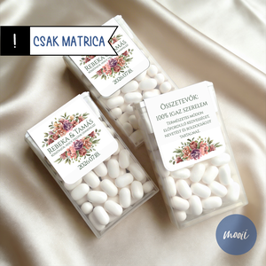 Mentolos cukorkához egyedi matrica, különleges köszönetajándék az esküvőtökre - MATRICA - Meska.hu