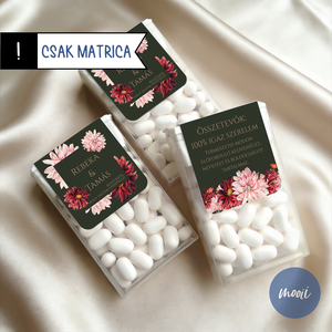 Mentolos cukorkához egyedi matrica, különleges köszönetajándék az esküvőtökre - MATRICA - Meska.hu