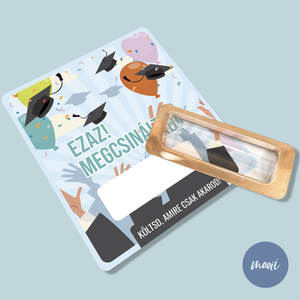 EZAZ! Megcsináltad! - Ballagási ajándék - kreatív pénzátadó kártya, DIY ablakos vicces pénzátadó - otthon & életmód - papír, írószer - ajándékozás kellékei - pénzátadó boríték - Meska.hu