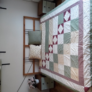 Patchwork ágytakaró dupla méretű - otthon & életmód - lakástextil - ágytakaró - Meska.hu