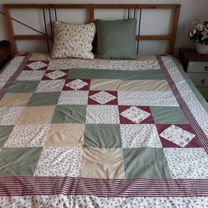 Patchwork ágytakaró dupla méretű - Meska.hu