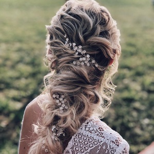 Esther mini virágos hajdísz, hajdrót - esküvő - hajdísz - fejkoszorú - Meska.hu