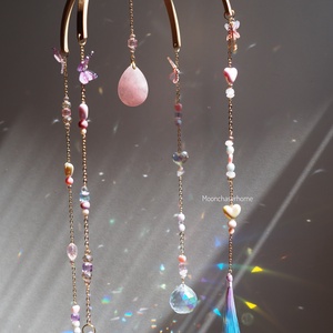 Ásványos baba mobil függő dekor kiságy fölé - lányos baba ajándék, Baba - mama, Baba játékok, Kiságyforgó, , MESKA