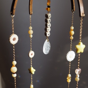 Ásványos baba mobil függő dekor kiságy fölé -  baba születés ajándék - baba - mama - baba játékok - kiságyforgó - Meska.hu