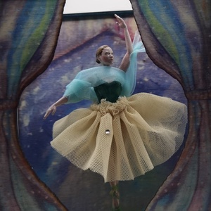 Balerina diorama táncos színház, Művészet, Más művészeti ág, Festett tárgyak, MESKA
