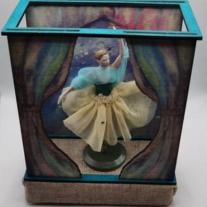 Balerina diorama táncos színház - művészet - más művészeti ág - Meska.hu