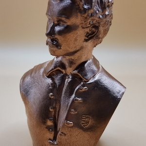 Petőfi Sándor mellszobor 10 cm - művészet - makett, modell - Meska.hu