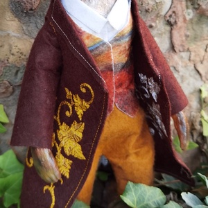 Róka figura - őszi/téli fantázia dekoráció 28 cm RENDELHETŐ - játék & sport - bábok - báb készlet - Meska.hu