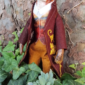 Róka figura - őszi/téli fantázia dekoráció 28 cm RENDELHETŐ - játék & sport - bábok - báb készlet - Meska.hu