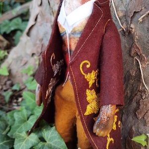 Róka figura - őszi/téli fantázia dekoráció 28 cm RENDELHETŐ - játék & sport - bábok - báb készlet - Meska.hu