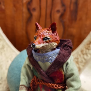 Rókalány fantázia figura - dekor 22 cm RENDELHETŐ - játék & sport - bábok - báb készlet - Meska.hu