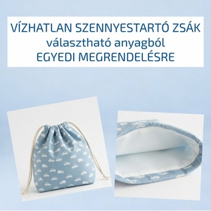 Vízhatlan szennyestartó zsák � egyedi megrendelésre - választható anyagból - Meska.hu