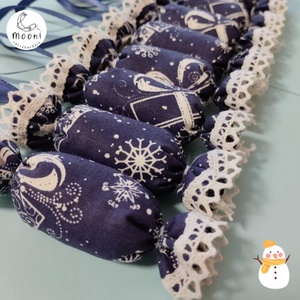 Textil szaloncukor - kék - Meska.hu