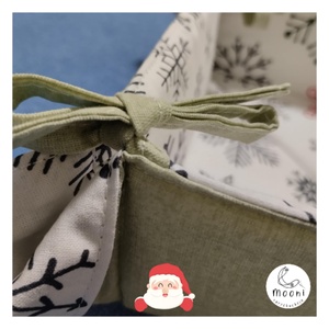 Textil kosárka (5.) - karácsony - karácsonyi lakásdekoráció - ünnepi asztaldekoráció - Meska.hu