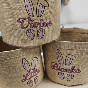 Húsvéti tojásgyűjtő kosár � névre szóló, egyedi! - ünnepi díszek, dekorációk - húsvéti díszek és dekorációk - húsvéti kosár - Meska.hu