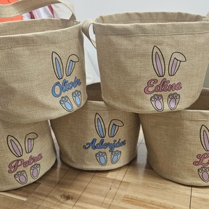 Húsvéti tojásgyűjtő kosár � névre szóló, egyedi! - ünnepi díszek, dekorációk - húsvéti díszek és dekorációk - húsvéti kosár - Meska.hu