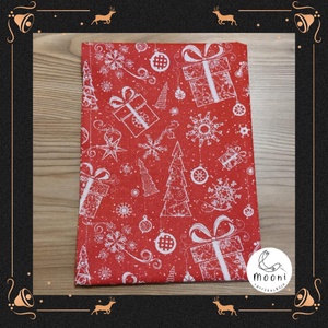 Karácsonyi futó asztalterítő - (piros alapon karácsonyi mintás) - otthon & életmód - konyhafelszerelés, tálalás - tálalás - terítő - Meska.hu