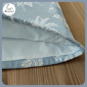 Kenyeres zsák frissentartó PUL béléssel (M-es méret) - /égkék-virágos/ - táska & tok - bevásárlás & shopper táska - kenyeres zsák - Meska.hu