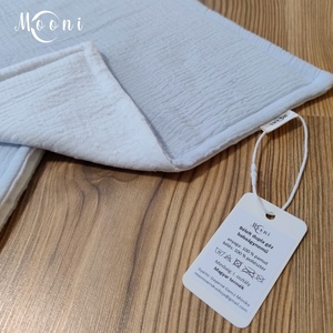 Bélelt dupla géz baba ágynemű szett (világoskék-fehér) - otthon & életmód - babaszoba, gyerekszoba - baba ágynemű - Meska.hu