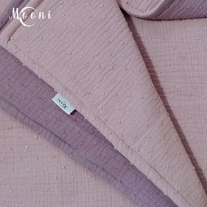 Bélelt dupla géz baba ágynemű szett (sötét mályva-világos mályva) - otthon & életmód - babaszoba, gyerekszoba - baba ágynemű - Meska.hu