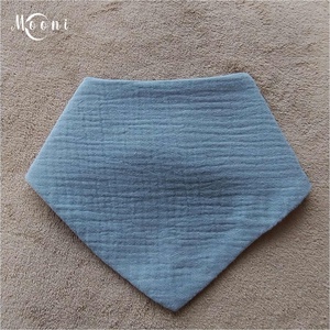 Dupla géz / waffle nyálkendő (farmerkék) - ruha & divat - babaruha & gyerekruha - előke & nyálkendő - Meska.hu